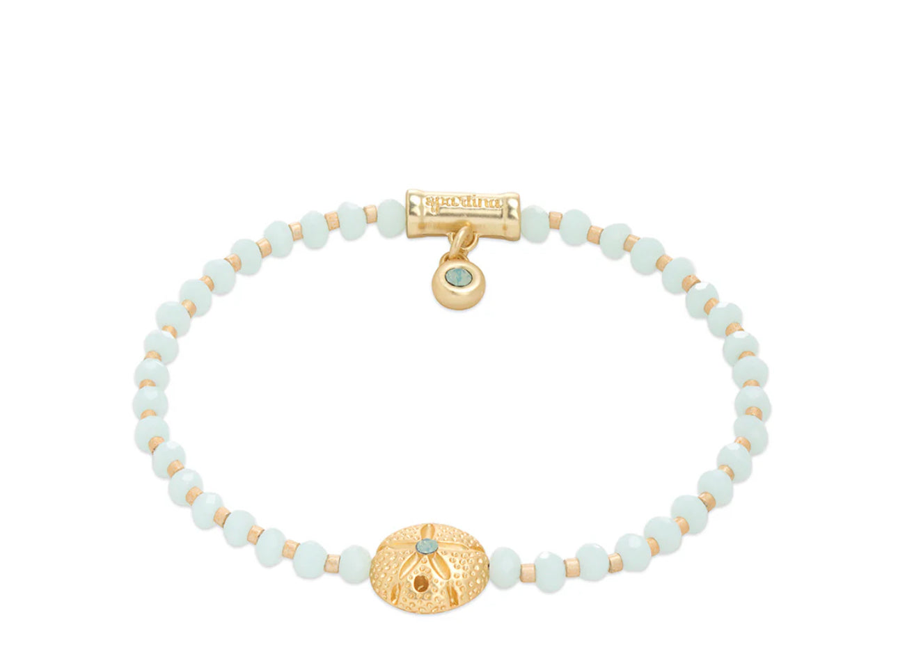 Spartina 449 Twinkle Stretch Bracelet-Pale Blue/Sand Dollar