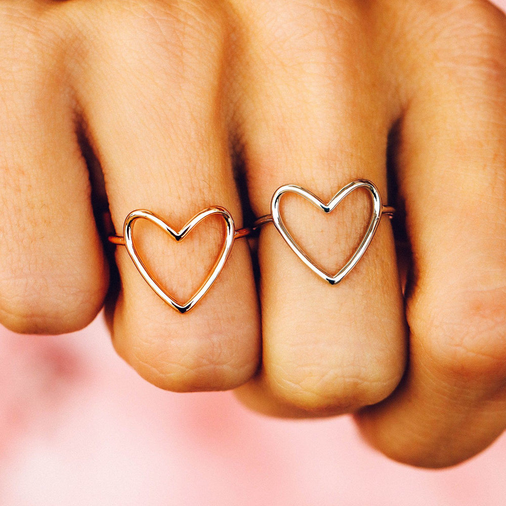 Puravida "Big Heart" Ring- Silver