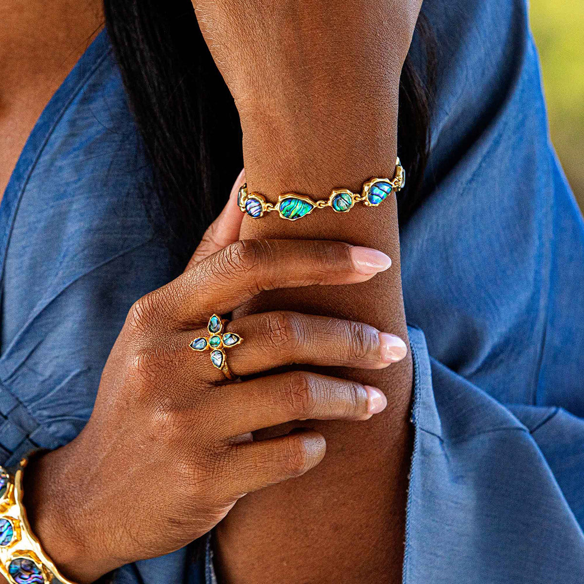 Capucine de Wulf “Aurora” Link Bracelet-Abalone