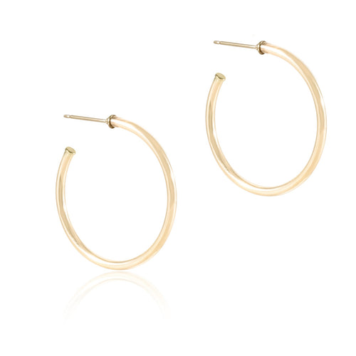 Enewton Round Smooth 1.25" Post Hoop 2mm-Gold
