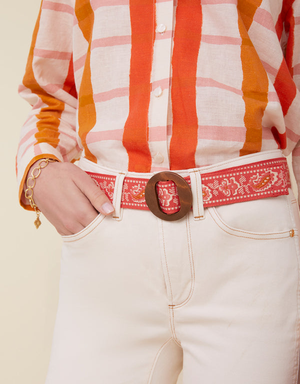Spartina 449 "Aida" Relaxed Buttondown Blouse- Richmond Hill Plaid