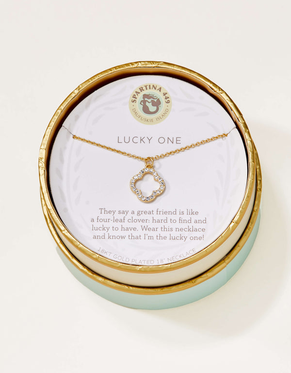 Spartina 449 Sea La Vie 18” Necklace -Lucky One/Quatrefoil - Gold