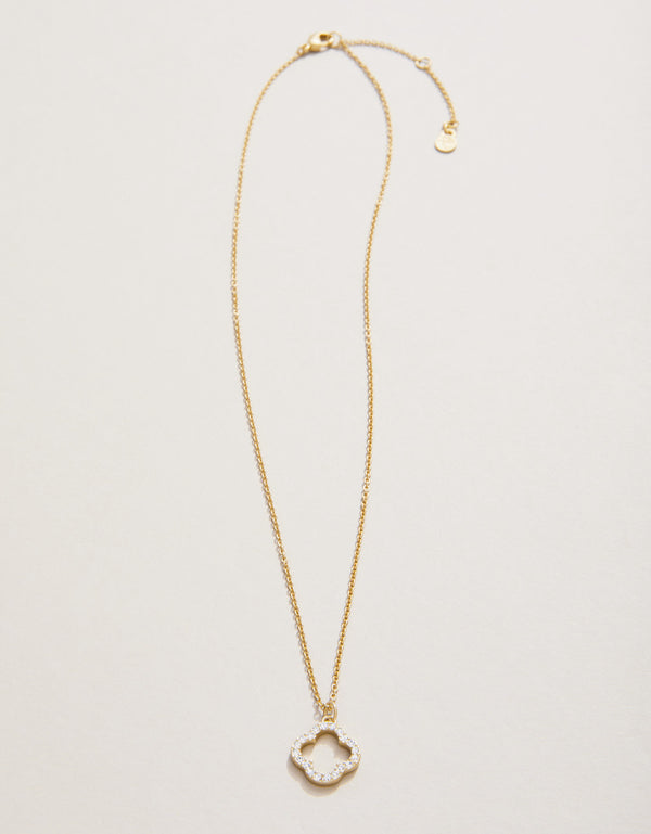 Spartina 449 Sea La Vie 18” Necklace -Lucky One/Quatrefoil - Gold