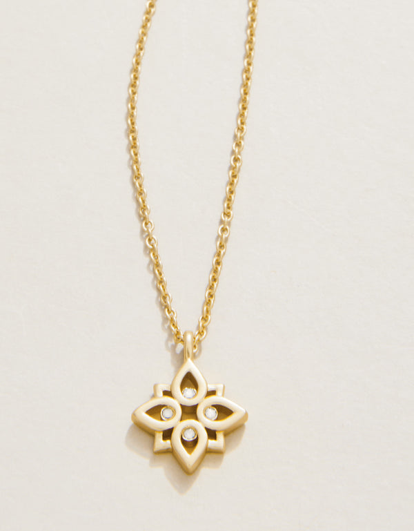 Spartina 449 Sea La Vie 18” Necklace-Never Give Up/Lotus-Gold