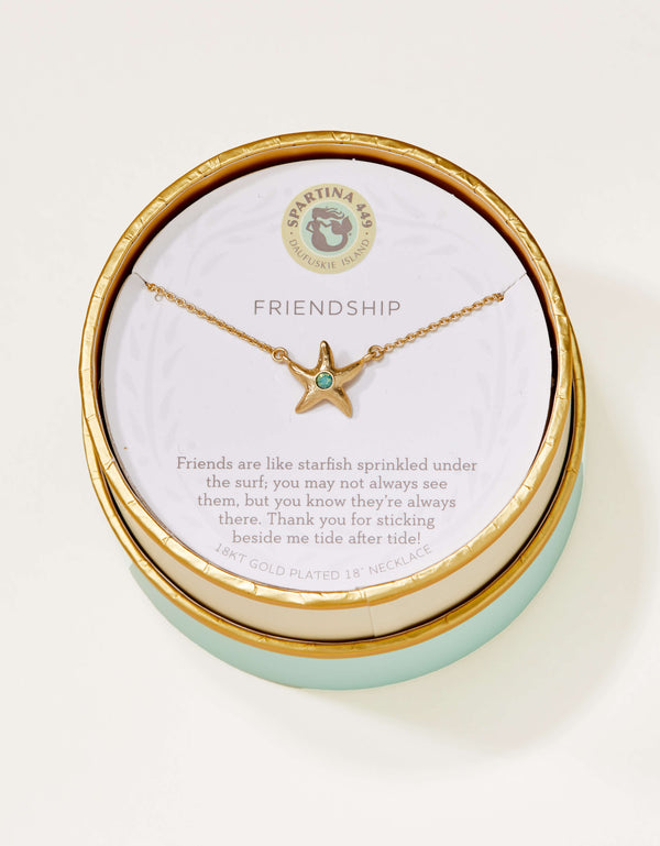 Spartina 449 Sea La Vie 18” Necklace-Friendship/Starfish - Gold