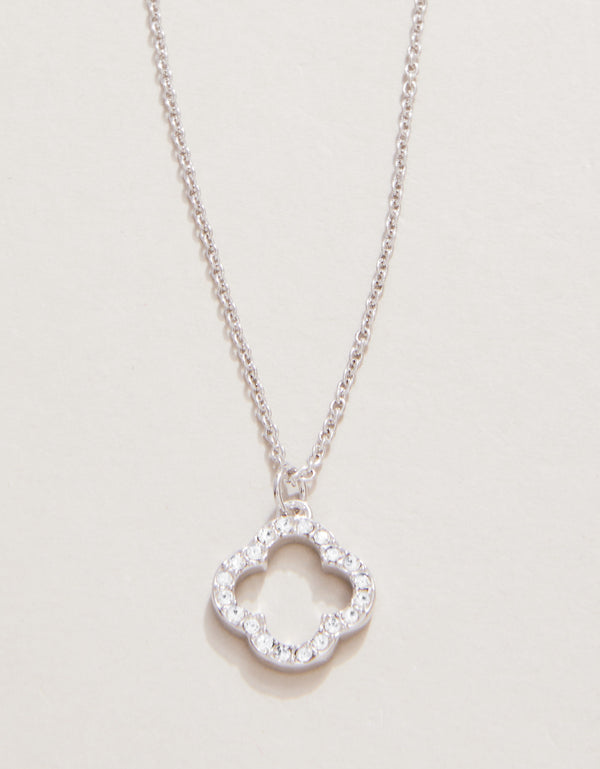Spartina 449 Sea La Vie 18” Necklace-Lucky One/Quatrefoil - Silver