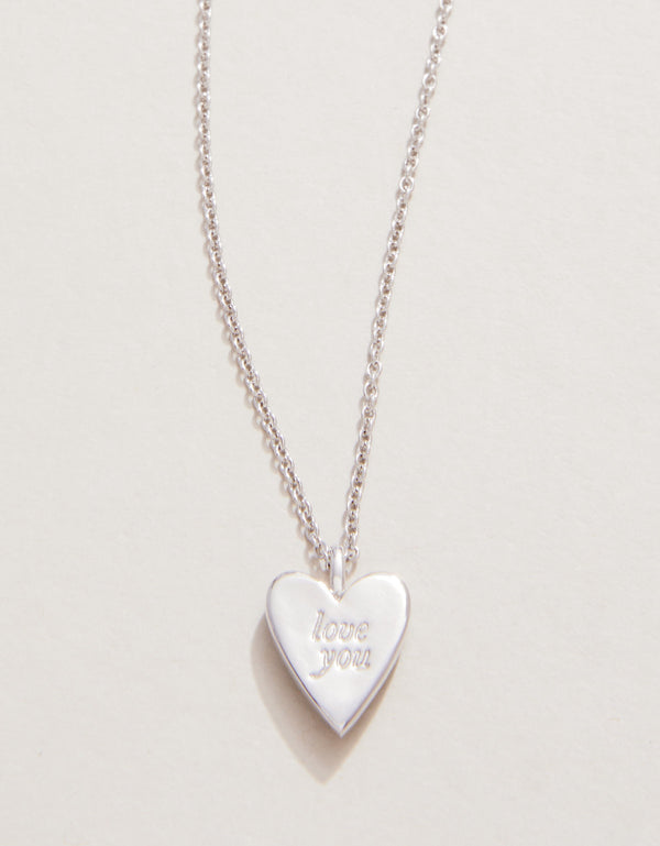 Spartina 449 Sea La Vie 18" Necklace - Mama/Heart-Silver