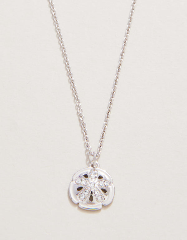 Spartina 449 Sea La Vie 18” Necklace-Treasured/Sand Dollar - Silver