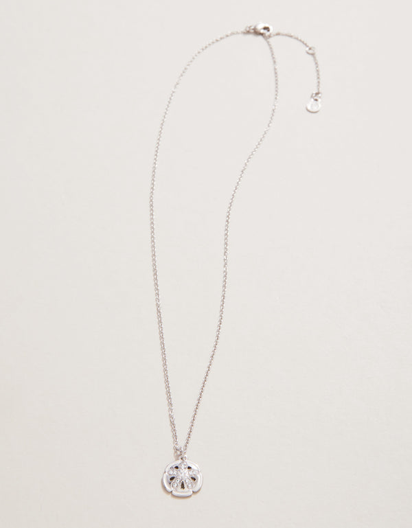 Spartina 449 Sea La Vie 18” Necklace-Treasured/Sand Dollar - Silver
