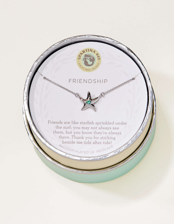 Spartina 449 Sea La Vie 18” Necklace-Friendship/Starfish - Silver