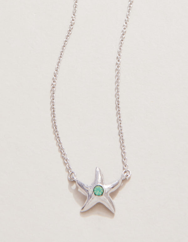 Spartina 449 Sea La Vie 18” Necklace-Friendship/Starfish - Silver