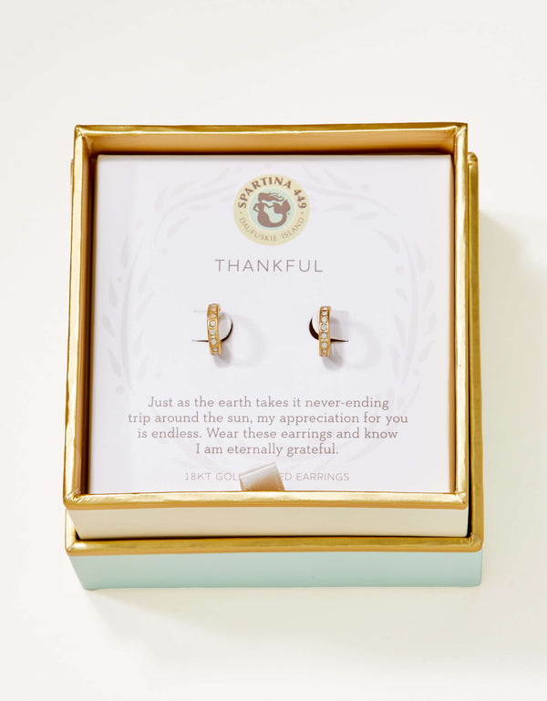 Spartina 449 Sea La Vie Hoop Earrings-Thankful/Ring-Gold