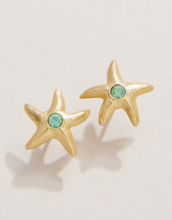 Spartina 449 Sea La Vie Stud Earrings Friendship/Starfish-Gold