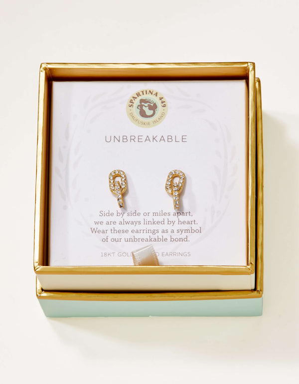 Spartina 449 Sea La Vie Stud Earring-Unbreakable/Links-Gold