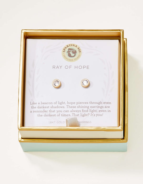 Spartina 449 Sea La Vie Stud Earrings Ray of Hope/Gem-Gold