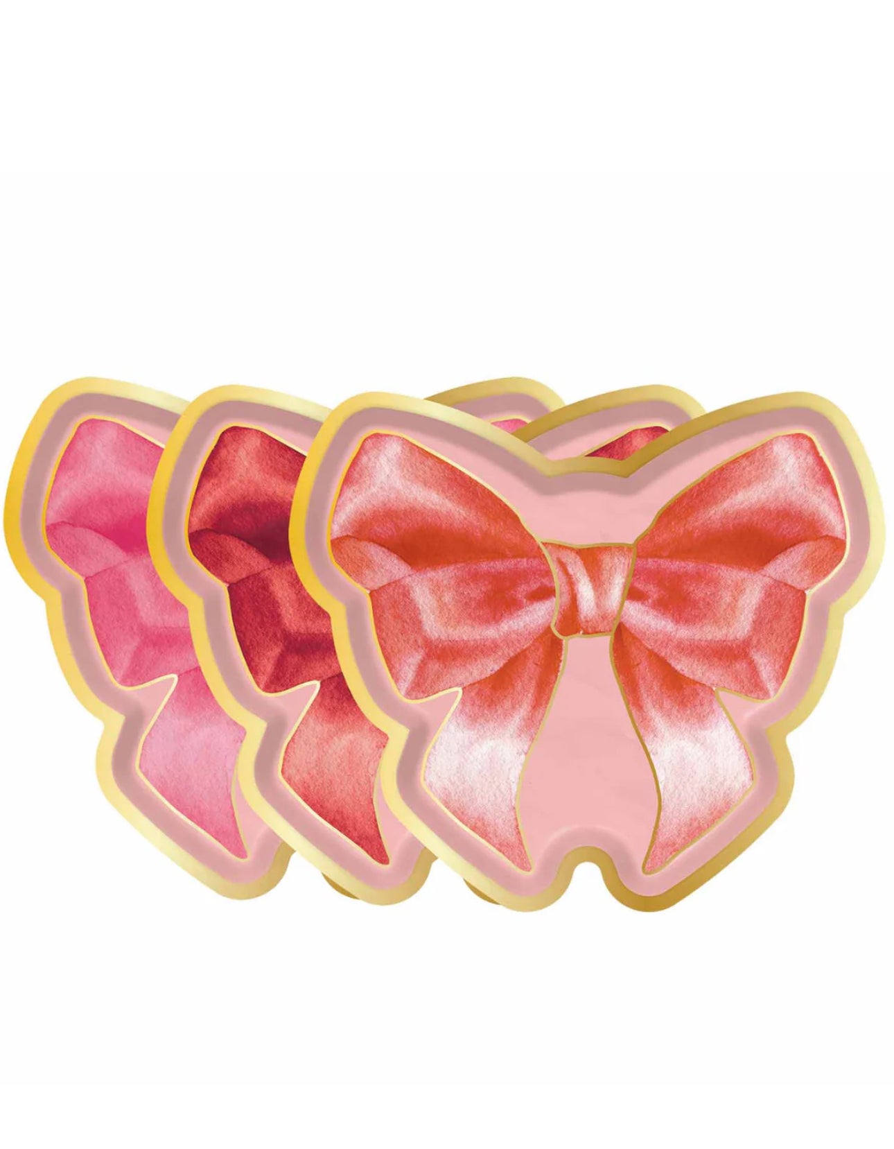 Sophistiplate Assorted Die Cut Salad Plate-Pink Bows
