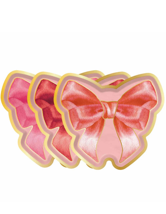 Sophistiplate Assorted Die Cut Salad Plate-Pink Bows