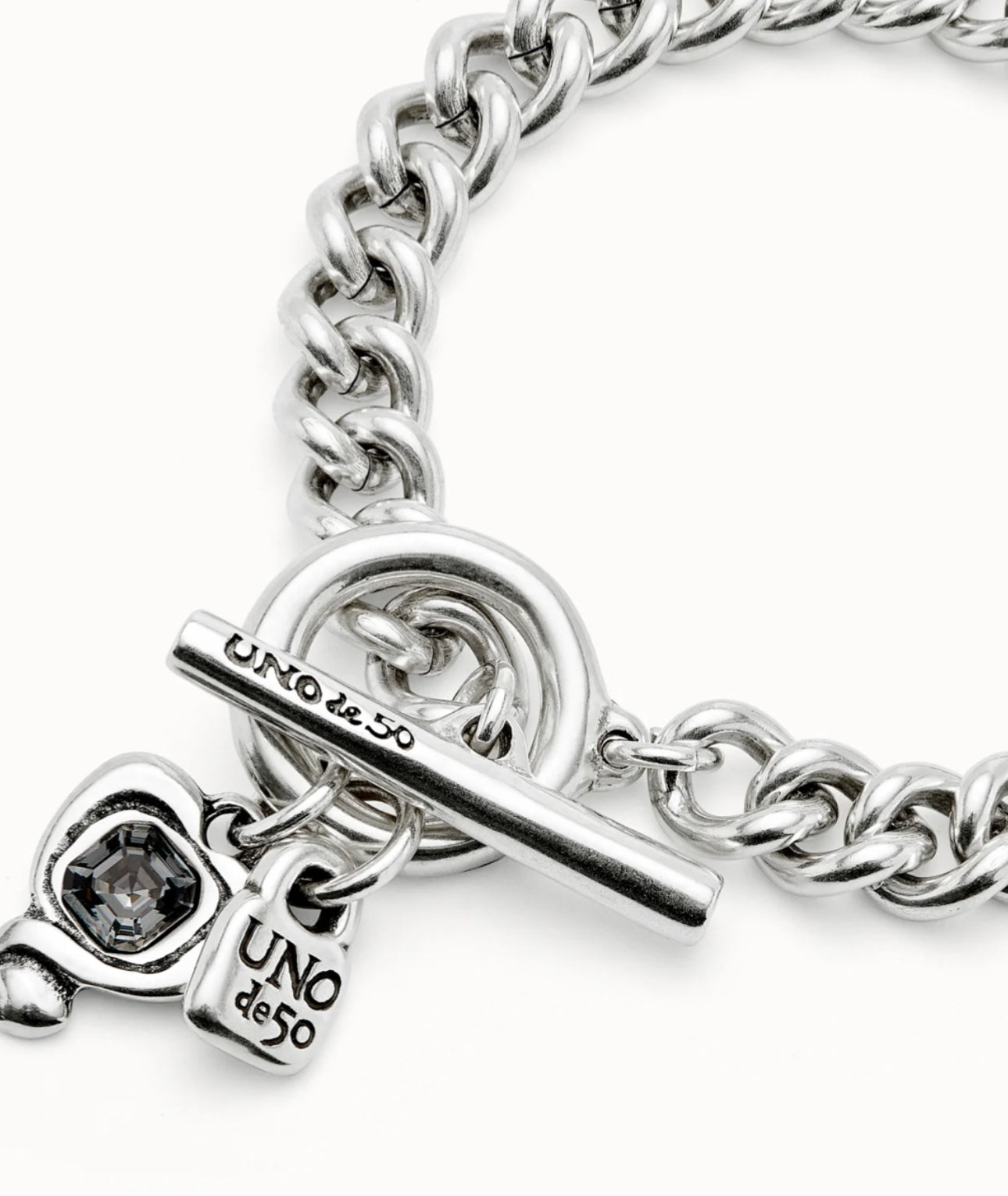 Uno de 50 "Be Expressive" Bracelet- Silver/Clear