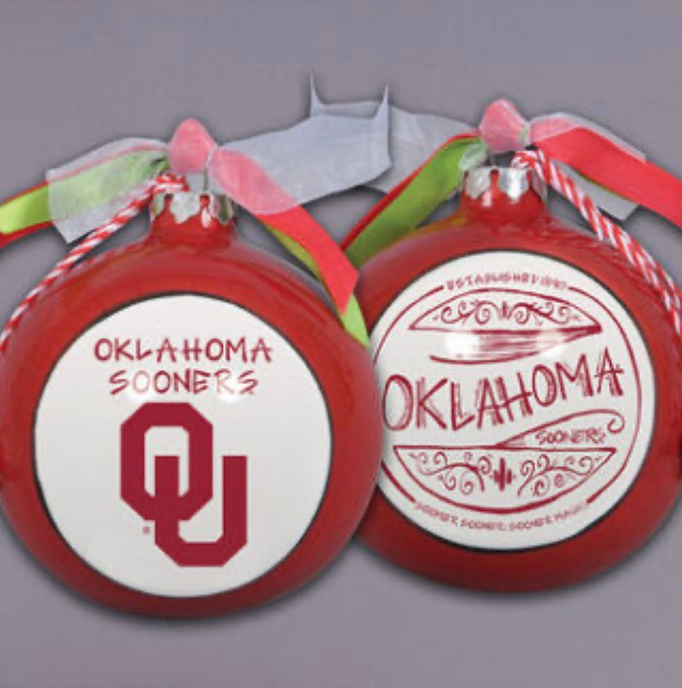 Magnolia Lane "Established" University of Oklahoma Ornament