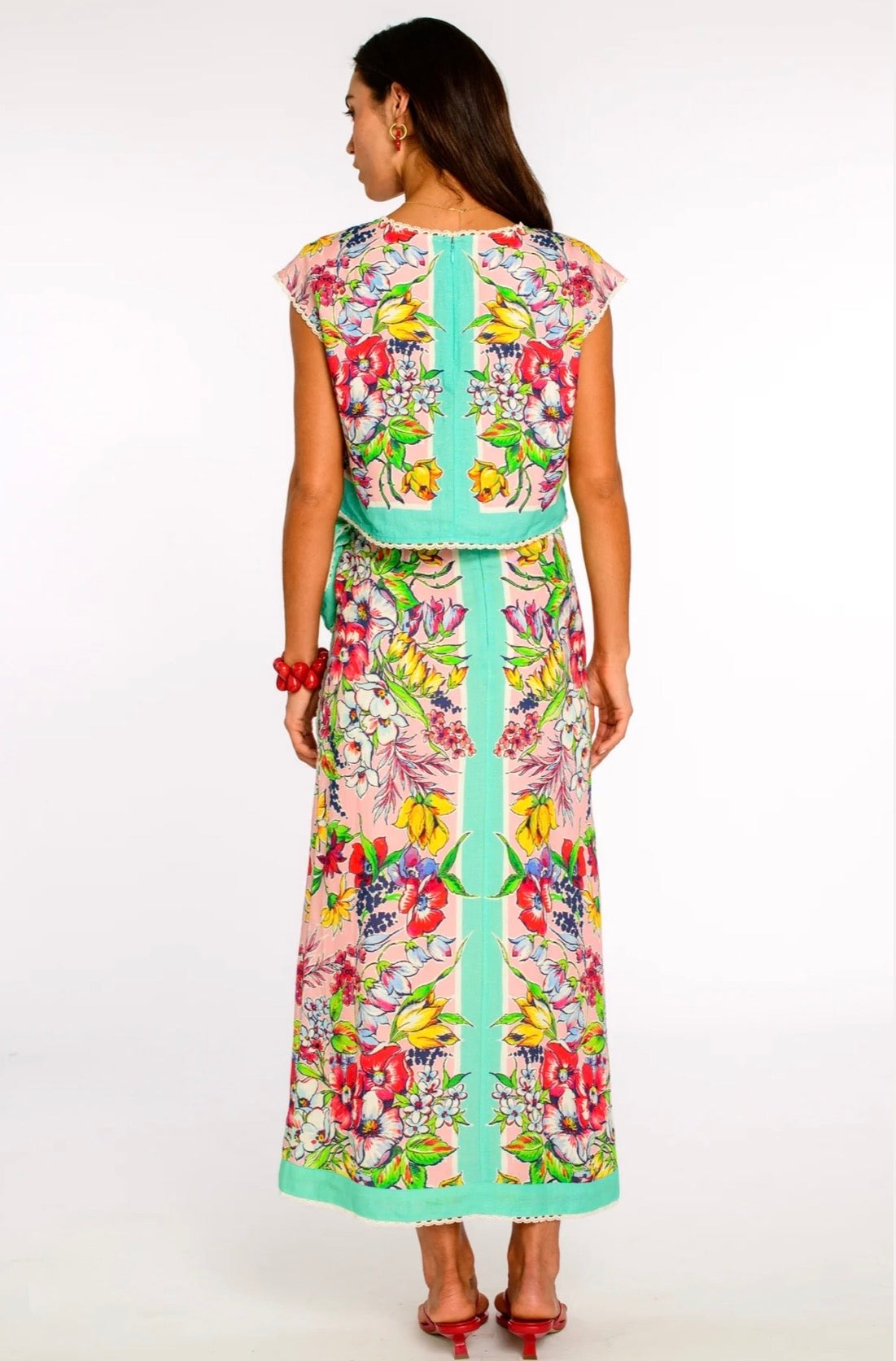 Elizabeth James "Winnifred" Wrap Skirt-Vintage Scarf