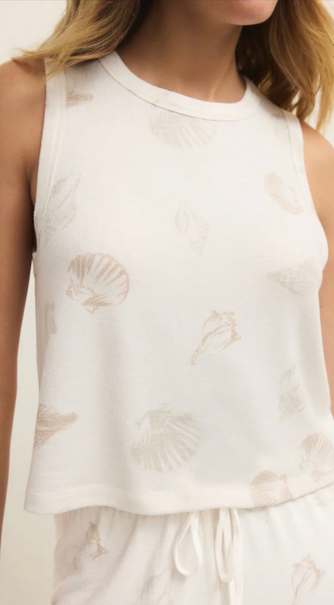 Z Supply Warmer Days Shell Tank- Vanilla Ice
