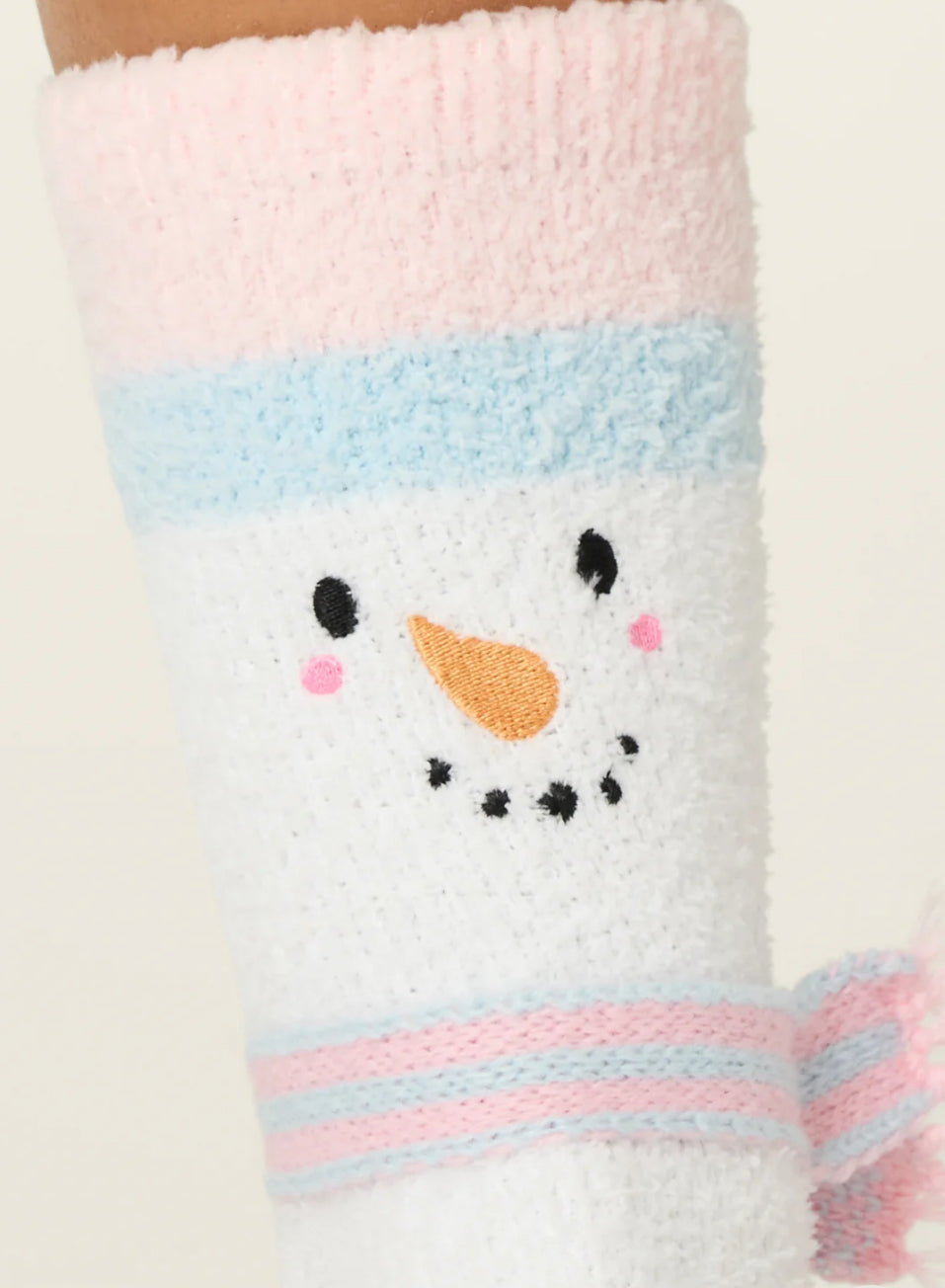 PJ Salvage Cozy Ski Jammie Crew Socks-Snowman