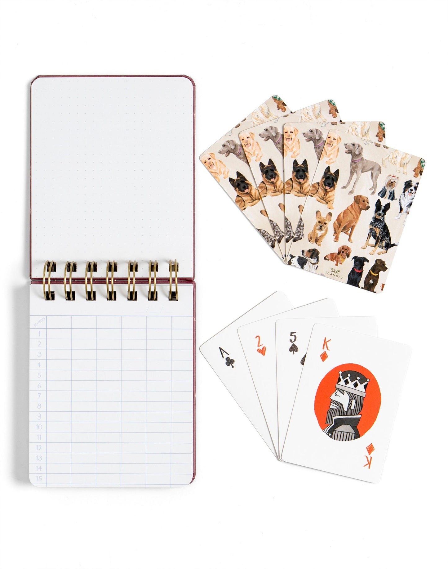 1 Canoe 2 "Furry Friends" Dogs Playing Cards Set