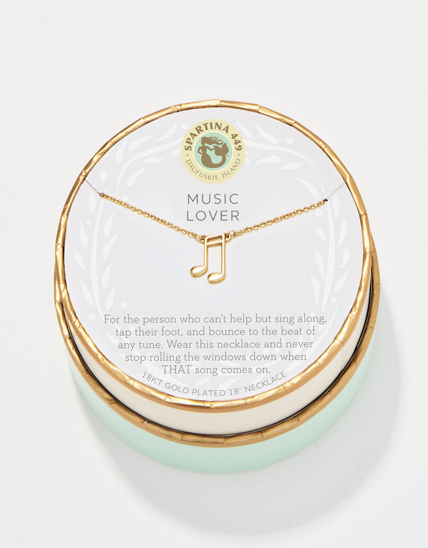 Spartina 449 Sea La Vie Necklace-Music Lover/Note