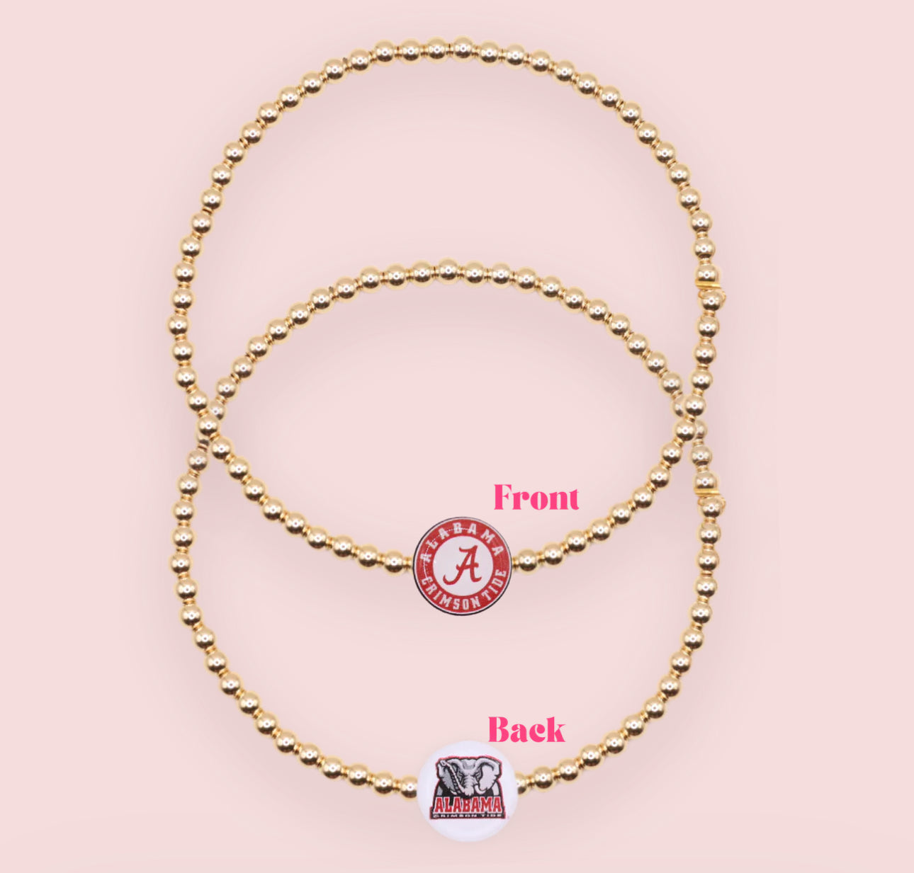 Beaded Blondes "Alabama Logo" Sprinkle Bracelet Stack-Standard 6.75"