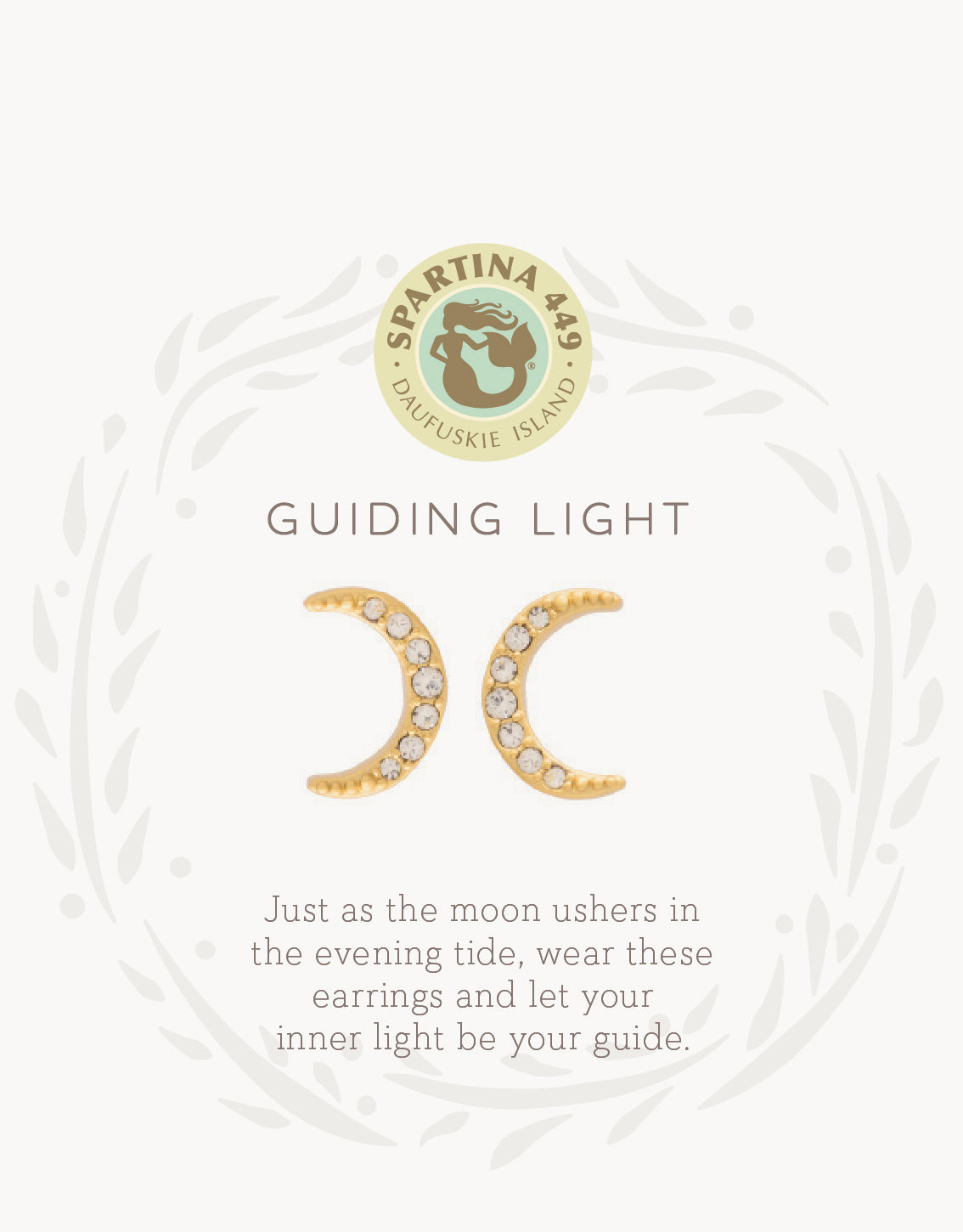 Spartina 449 Sea La Vie Stud Earrings-Guiding Light/Crescent