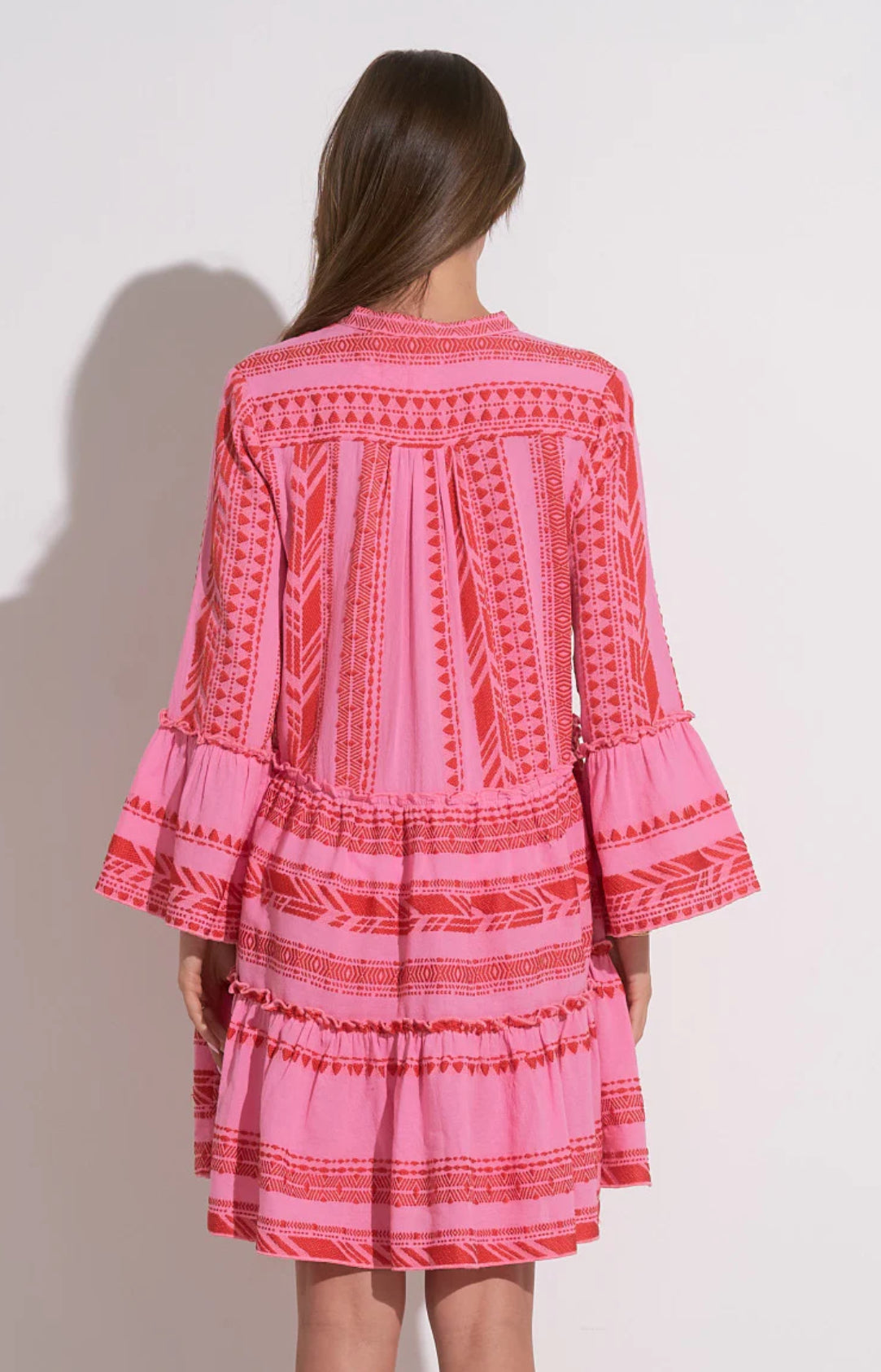 Elan "Charli" Dress-Pink/Red