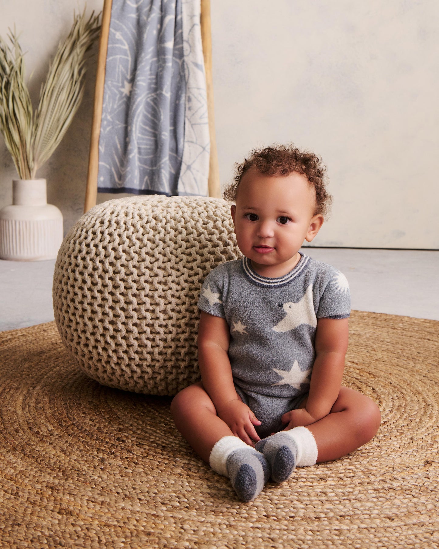 Barefoot Dreams CozyChic Lite® Baby Sock Stripe 2 pc. Set-Moonbeam Multi