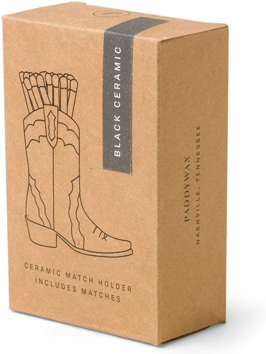 Paddywax White Vintage Ceramic Match Holder-Cowboy Boot