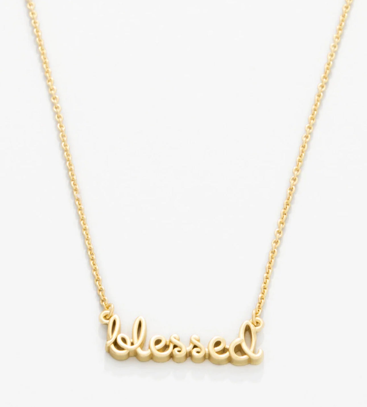 Spartina 449 Sea La Vie 18” Necklace-Blessed Script - Gold