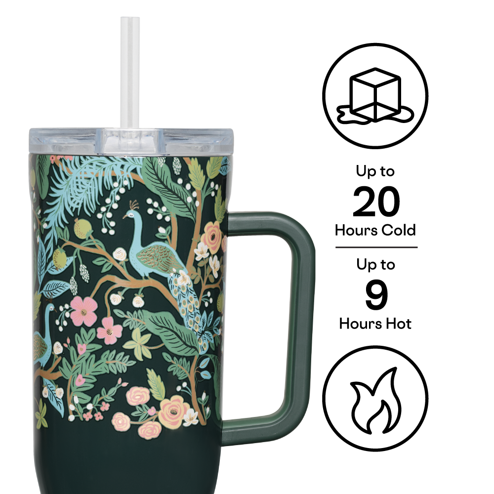 Corkcicle x Rifle Paper Co. “Peacock Blue”- 40oz Cruiser