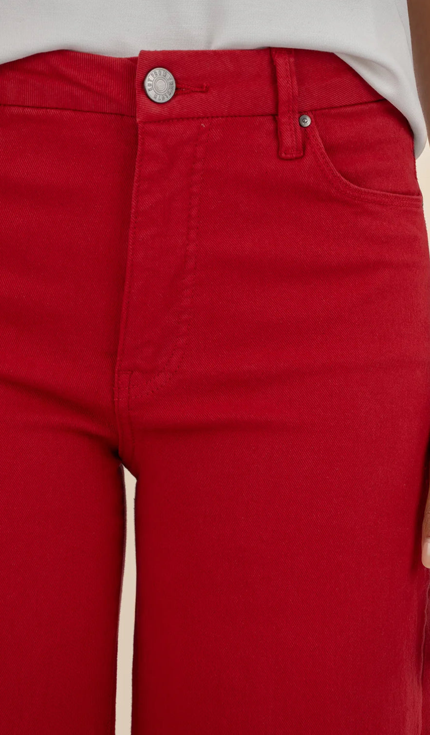 Kut from the Kloth "Meg" High Rise Wide Leg- Ruby Red