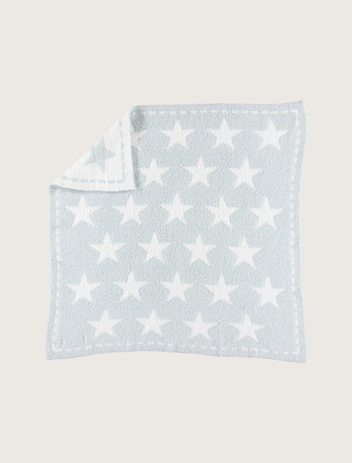 Barefoot Dreams CozyChic® Dream Receiving Blanket-Aqua Ice Stars
