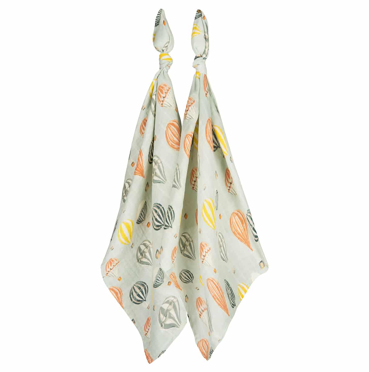 Milkbarn Kids “Vintage Balloons” Organic Cotton Muslin Two-Piece Burp Cloth Set