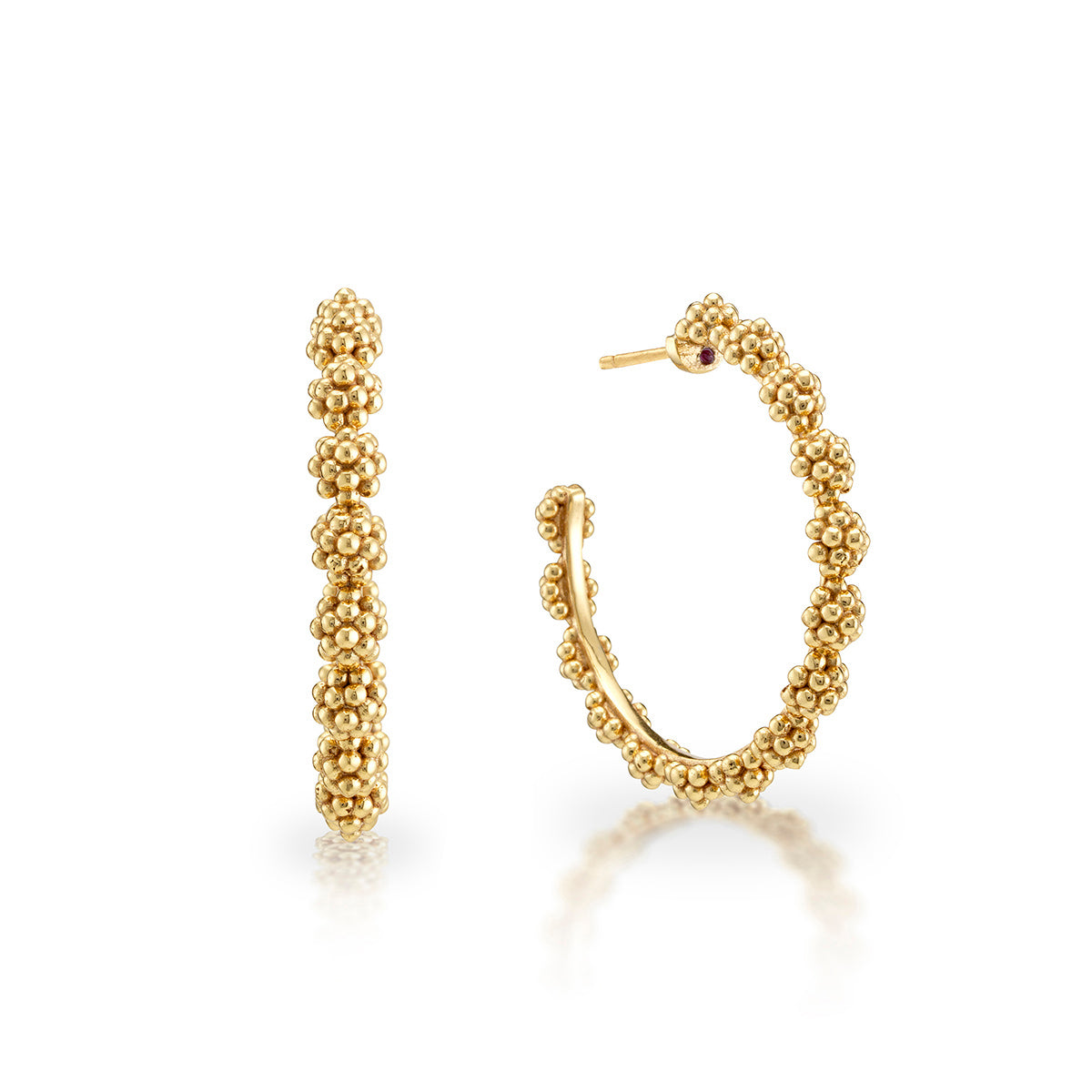 Capucine de Wulf “Berry” Icon Medium Hoop Earrings-Gold