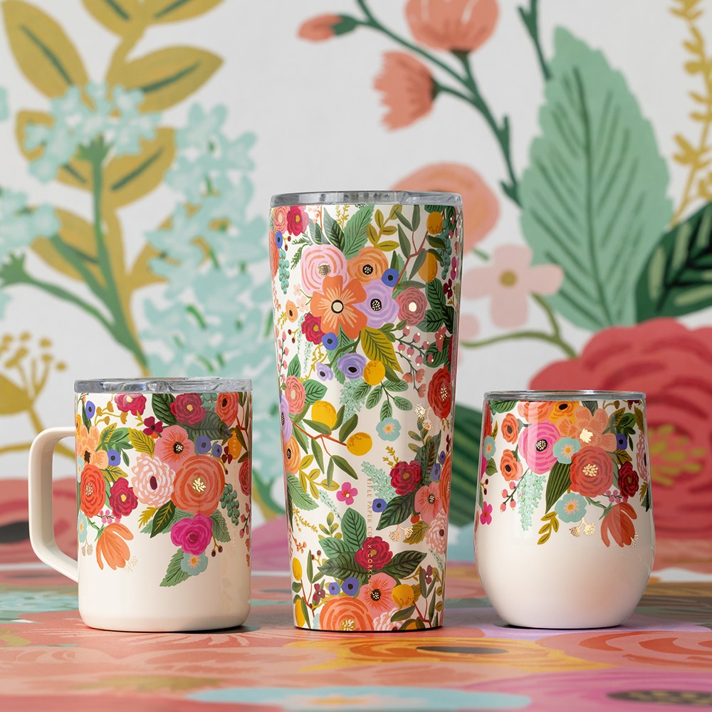 Corkcicle x Rifle Paper Co. “Garden Party Cream”- 24oz Tumbler