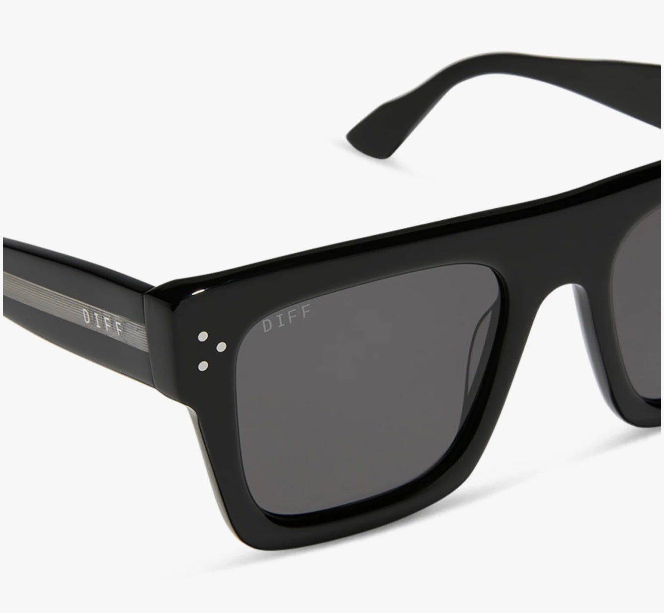 DIFF Eyewear "Roberts" Black/Grey Polarized Sunglasses