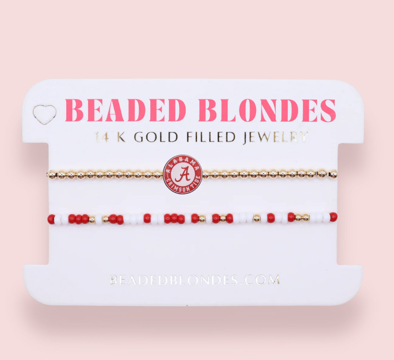 Beaded Blondes "Alabama Logo" Sprinkle Bracelet Stack-Standard 6.75"