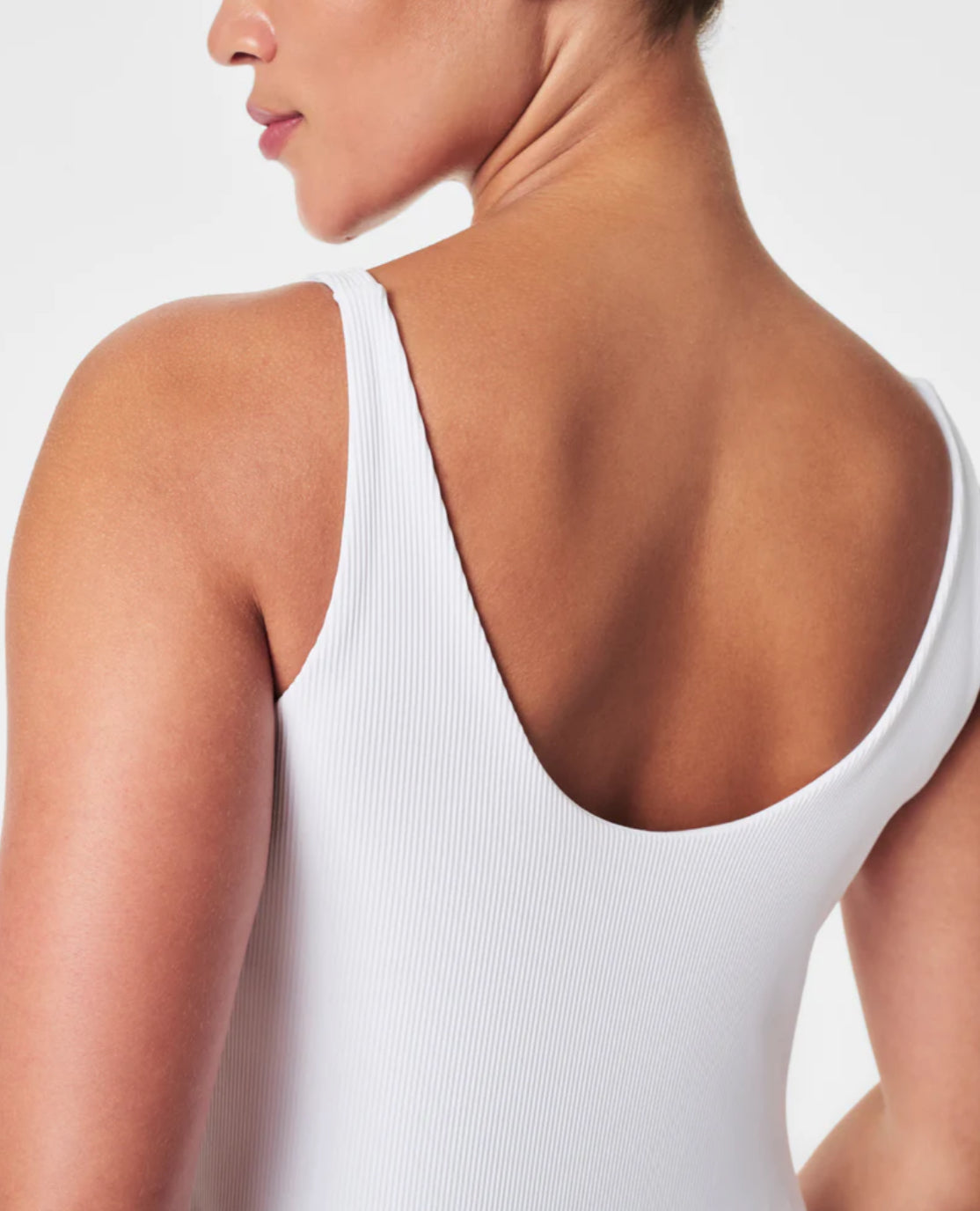 Spanx Ribbed 2 in 1 Tank -Vivid White