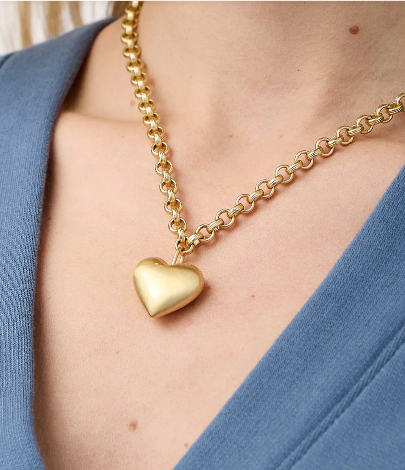 Spartina 449 Anastasia Heart 18” Necklace-Gold