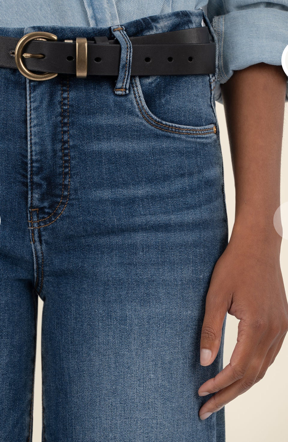 Kut from the Kloth "Meg" High Rise Fab Ab Wide Leg- Inexhaustible