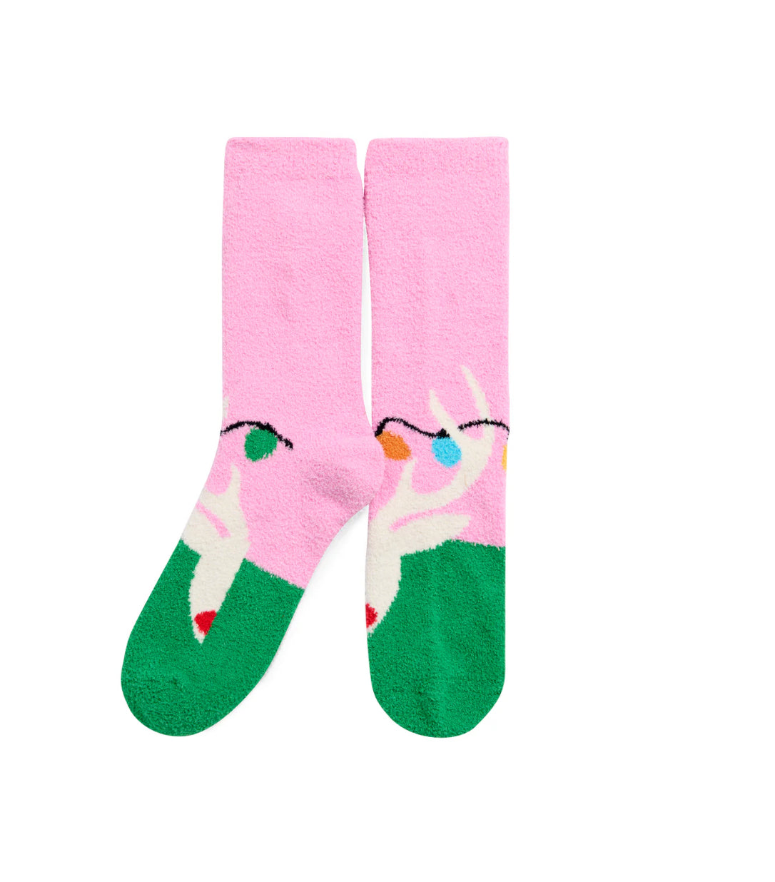 Shiraleah "Reindeer" Socks-Pink