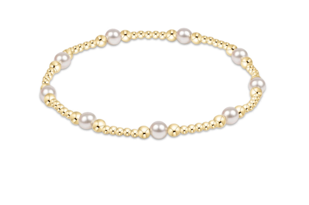 Enewton “Classic Purpose” Pattern 4mm Bead Bracelet-Pearl