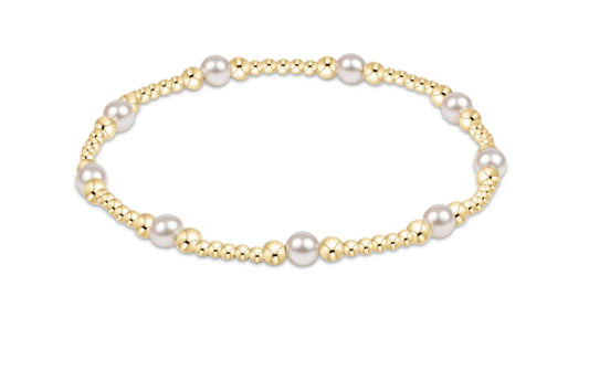 Enewton “Classic Purpose” Pattern 4mm Bead Bracelet-Pearl
