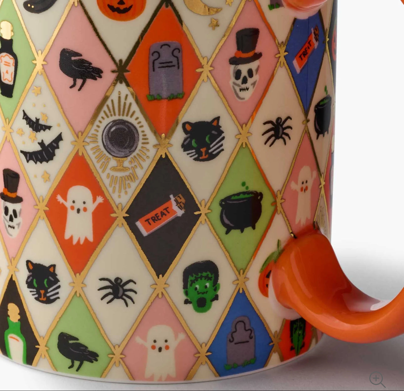 Rifle Paper Co. "Halloween Argyle" Porcelain Mug