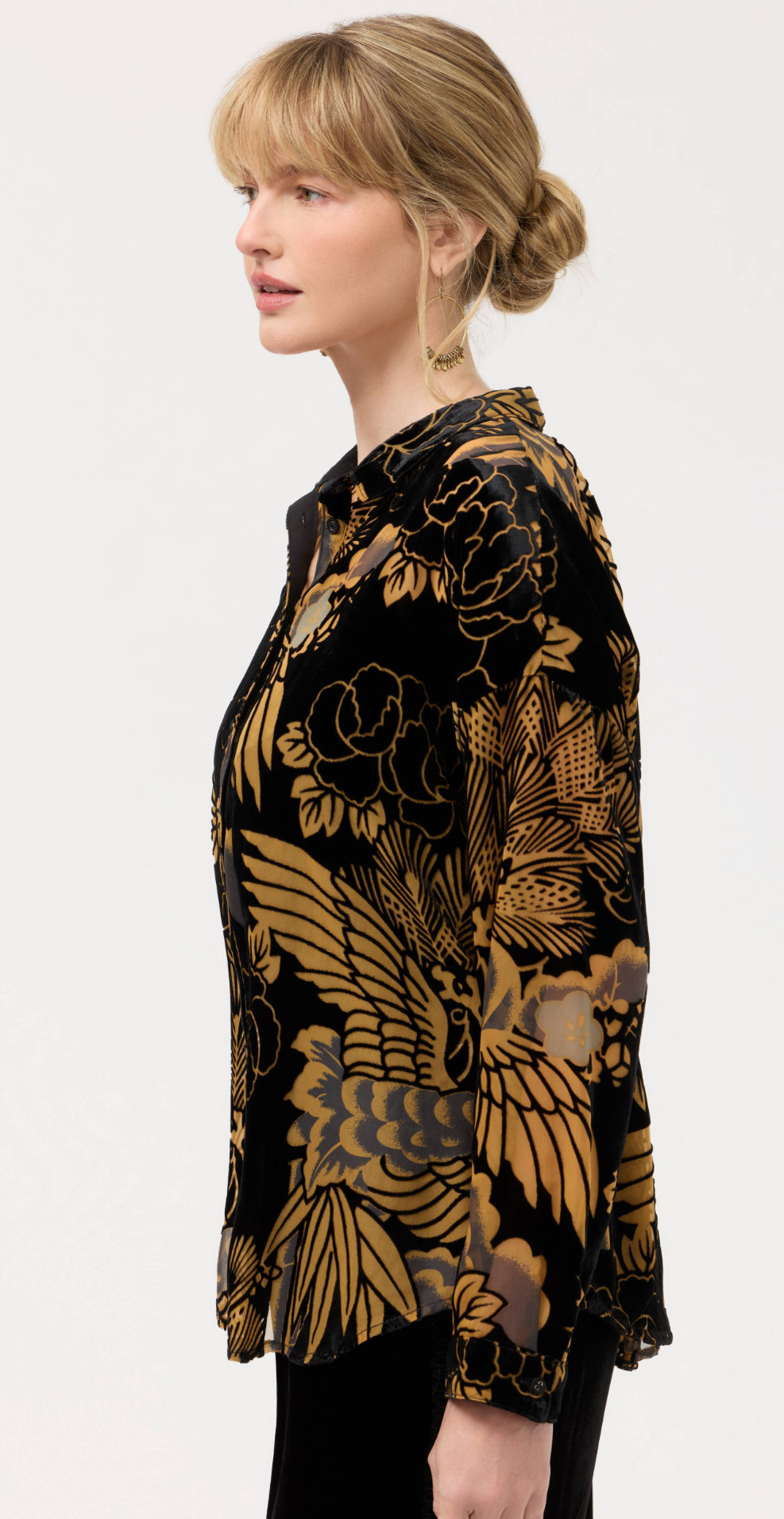Johnny Was "Audrey" Shirt with Tail Hem-Lyla